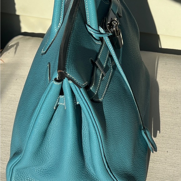 Hermes Birkin 35 Blue Togo Leather Palladium Hardware - Picture 4 of 15